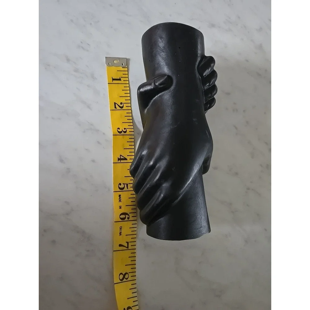 Resin Vase Hands Wrapped Around It. Black. Decoration  Gift.‎ 573